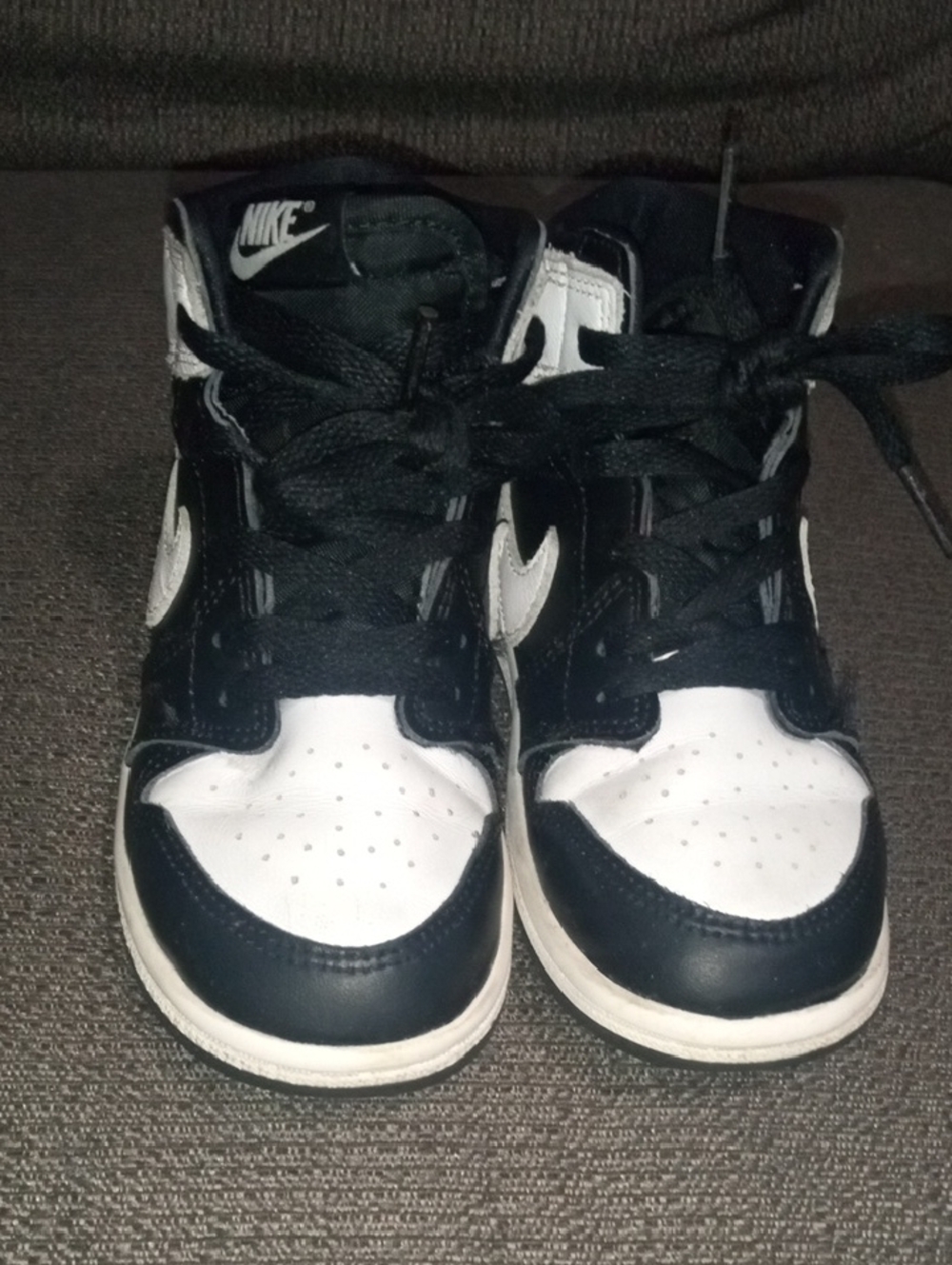 Nike Kids Black and White High-Top Sneakers